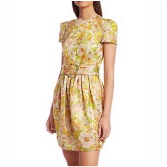 Zimmermann Vibrant Yellow and Pink Mini Dress - Picture 1 of 7